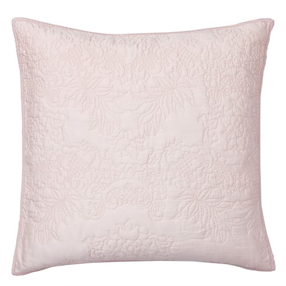 Pottery Barn Monique Lhuillier Blossom Embroidered Euro Shams - one pair